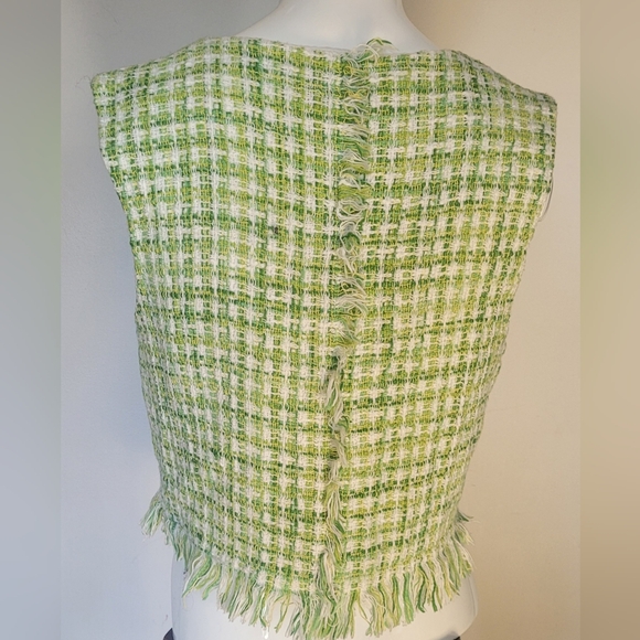 Zara Retro Tweed Vest. Size Large - Picture 2 of 5